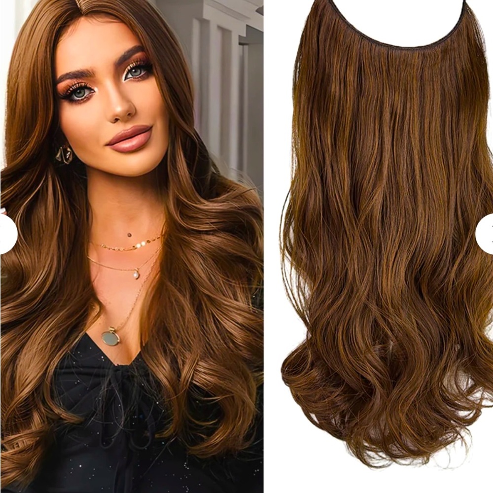New - Wiggy - Wave Clip In Hair Extensions Wigs - Mixed Browns